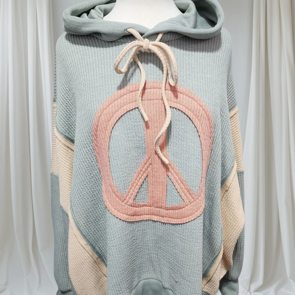 POL Peace Sign Boutique Oversized Hoodie – NWOT Size Large - Picture 2 of 4